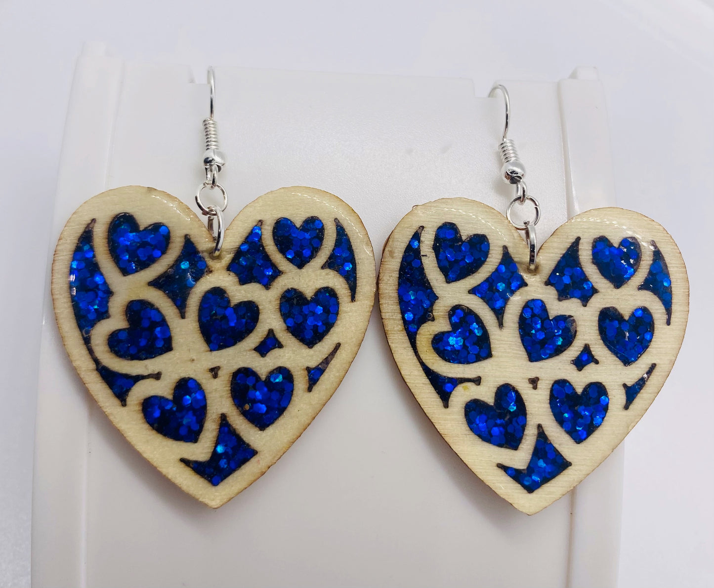 Stained Glass Heart Earrings