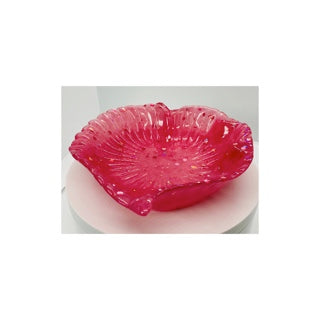 Pink Sparkle Leaf Shaped Jewelry Dish