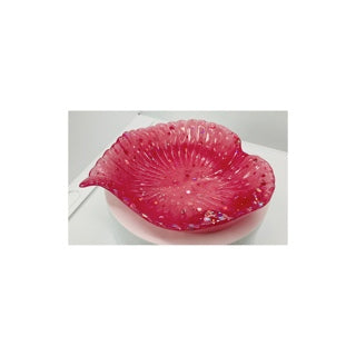 Pink Sparkle Leaf Shaped Jewelry Dish