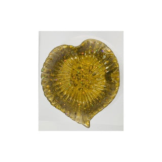 Gold Sparkle Leaf Shaped Jewelry Dish