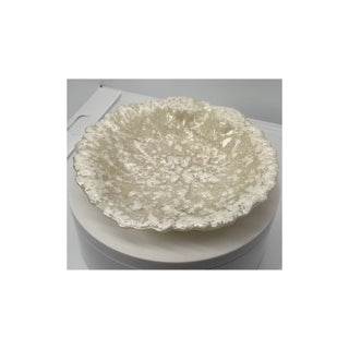Cream Speckled Flower Jewelry Dish