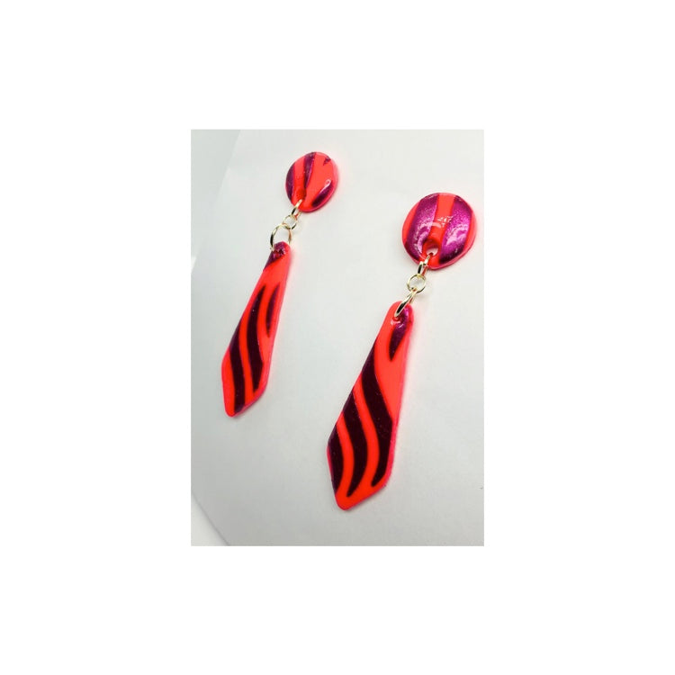 Neon Dangle Stud Earring