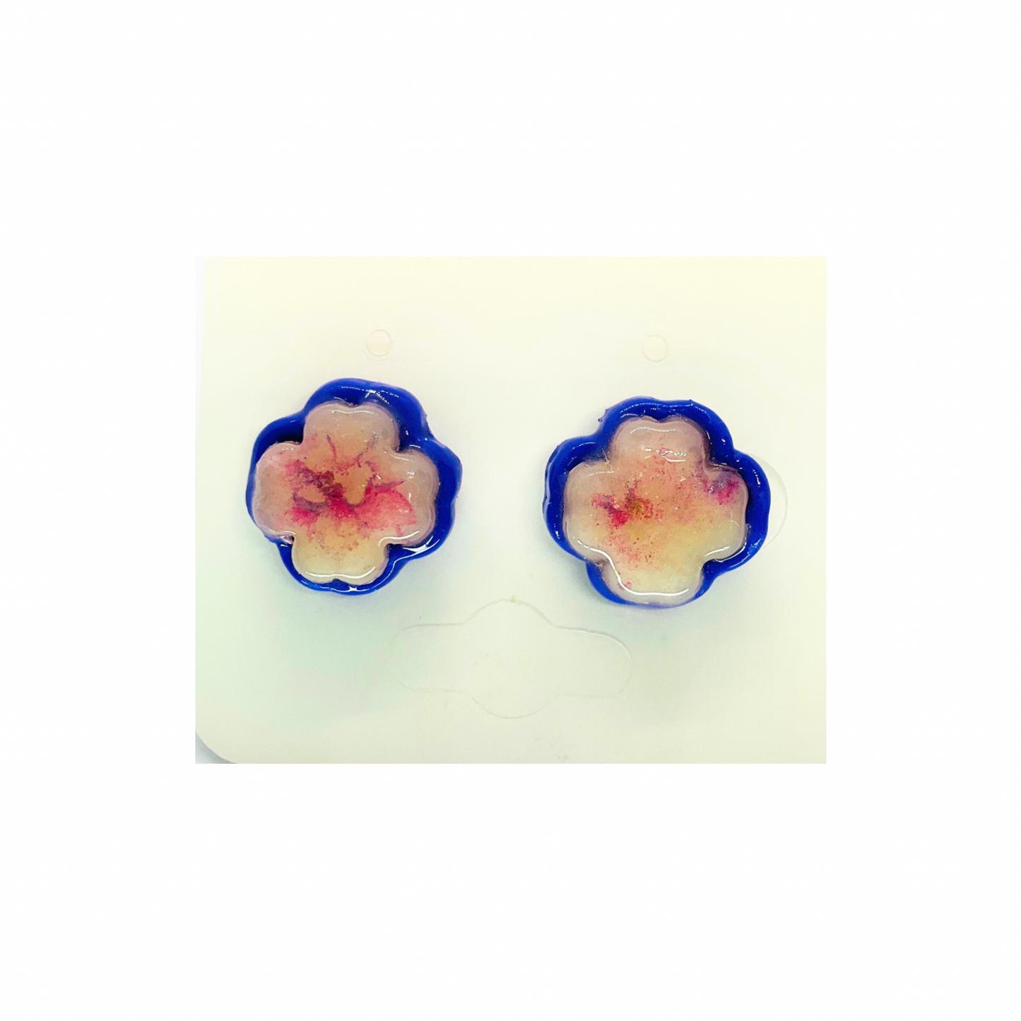 Purple Translucent Cross Stud Earrings - Elegant Female Jewelry with Classic Design for Everyday Wear