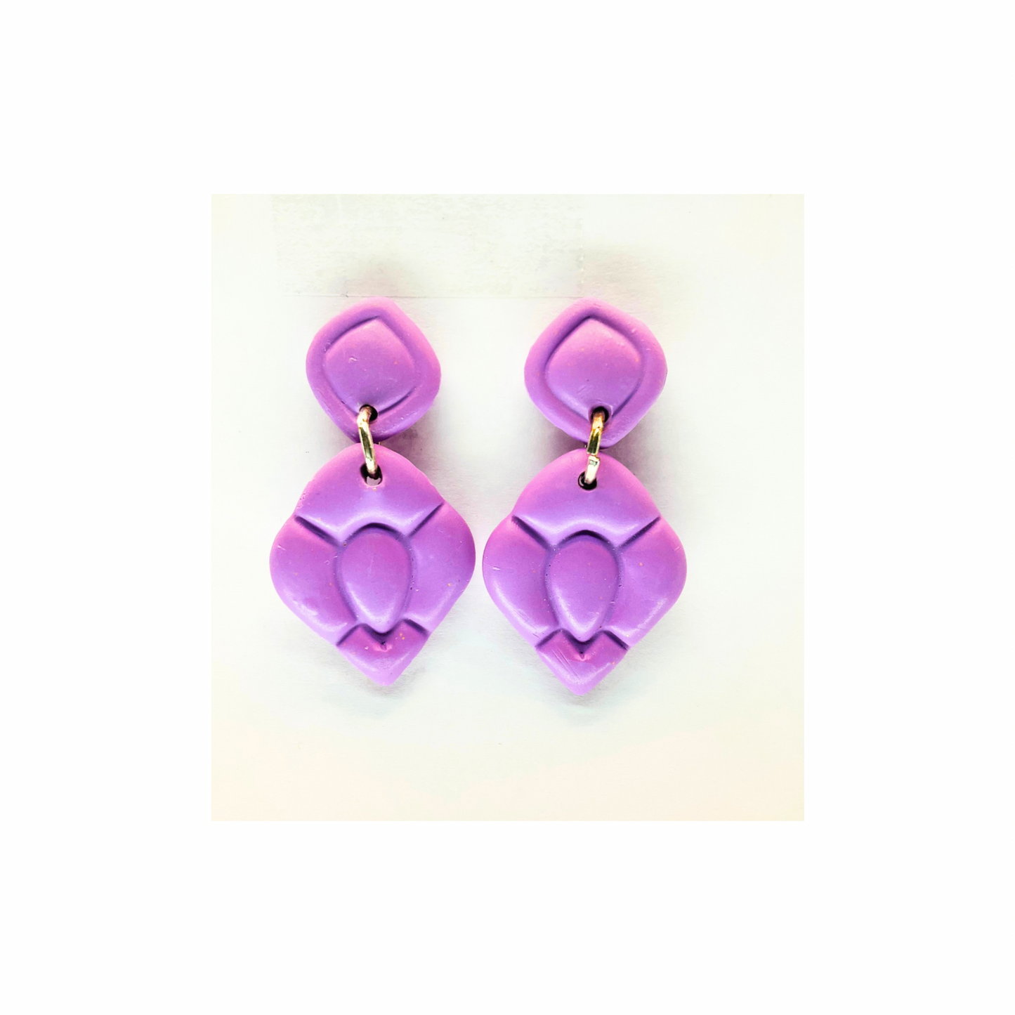 Lilac Teardrop Stud Dangle Earring