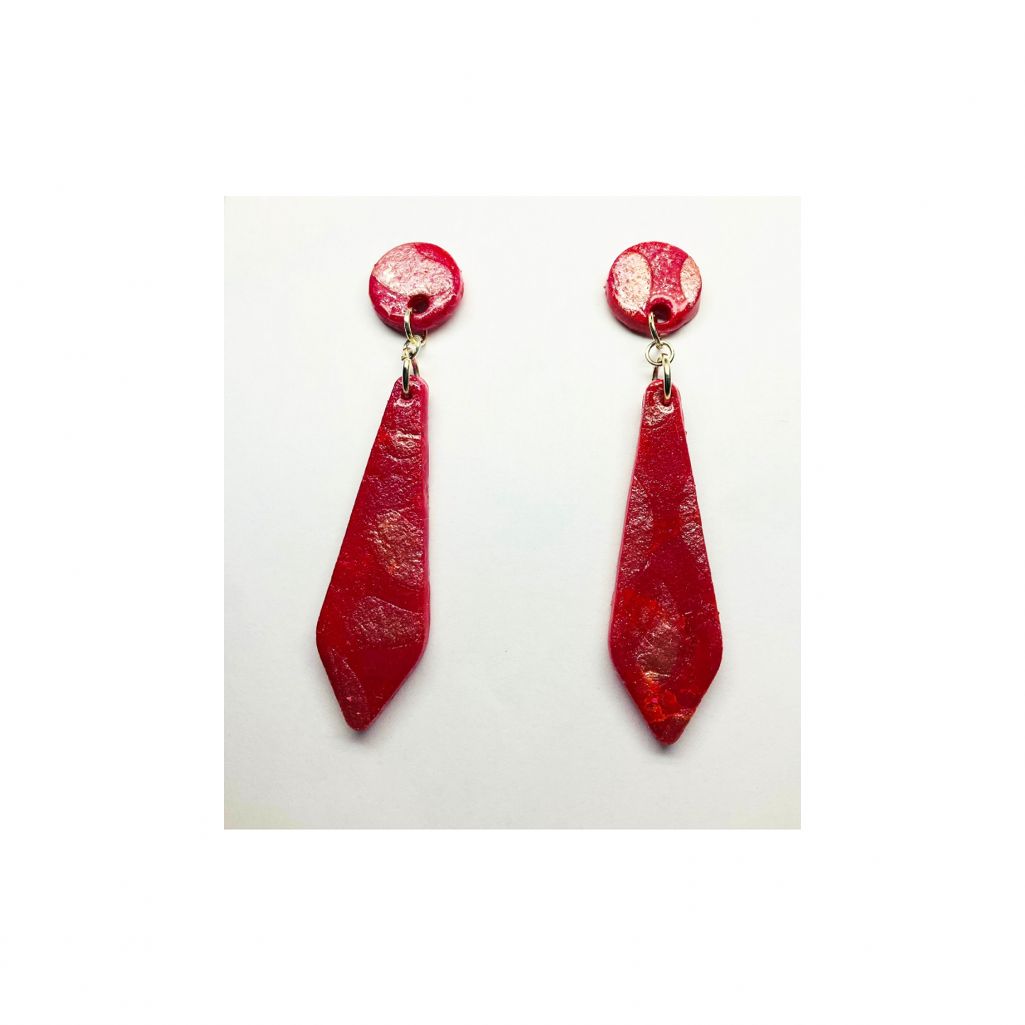 Shimmer Pink Dangle Earring