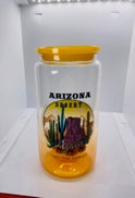 Yellow Gradient 16 ounce Glass Arizona Desert Tumbler