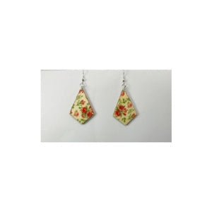 Red Rose Lightweight Wood Dangle Earring