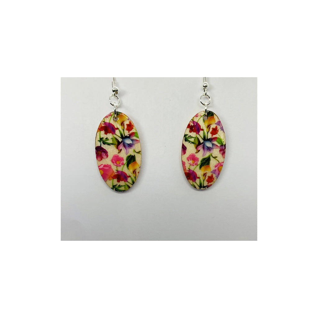Bouquet Lightweight Wood Dangle Earring