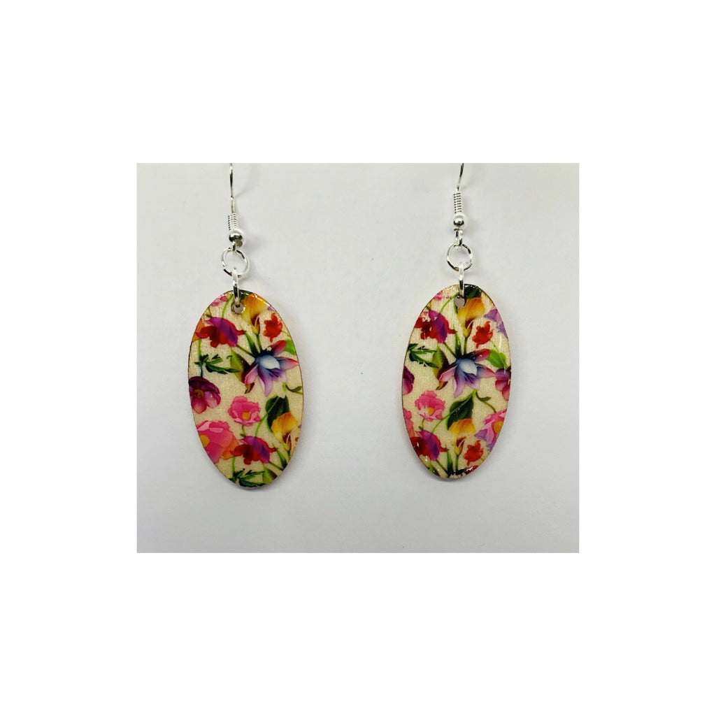 Bouquet Lightweight Wood Dangle Earring
