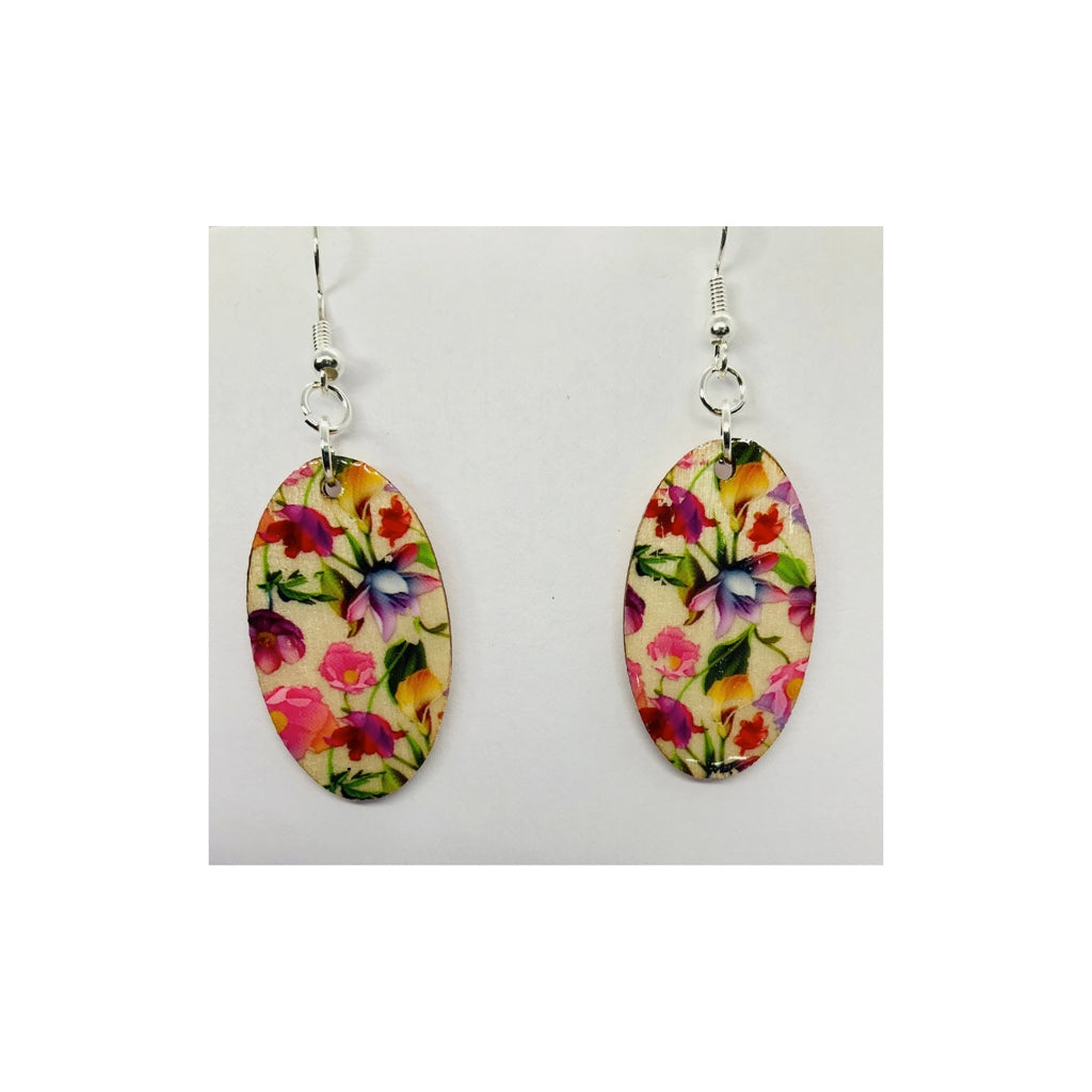 Bouquet Lightweight Wood Dangle Earring