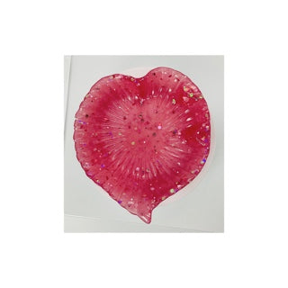 Pink Sparkle Leaf Shaped Jewelry Dish