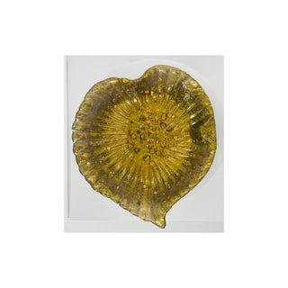 Gold Sparkle Leaf Shaped Jewelry Dish