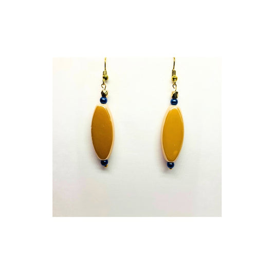 Champagne Glass Bead Dangle Earrings