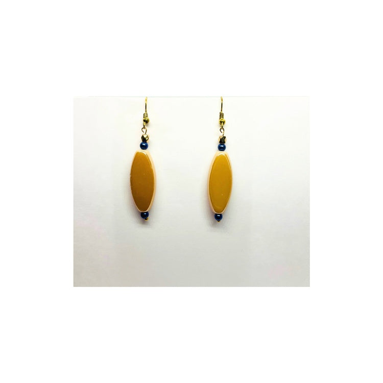 Champagne Glass Bead Dangle Earrings