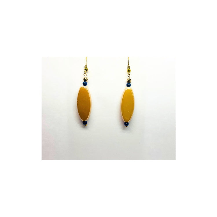 Champagne Glass Bead Dangle Earrings