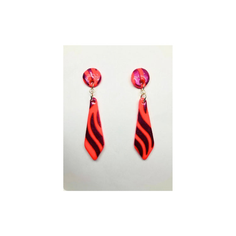 Neon Dangle Stud Earring