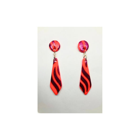 Neon Dangle Stud Earring
