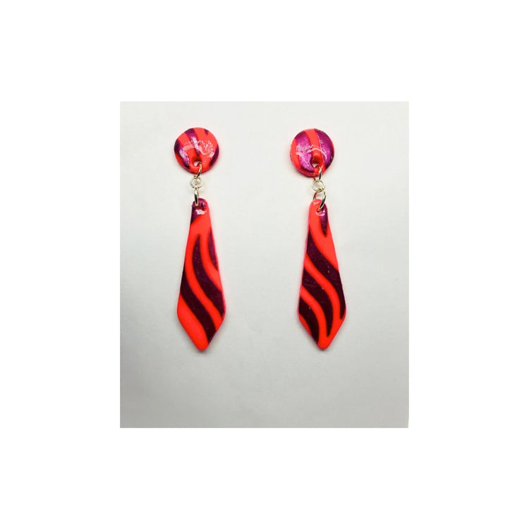Neon Dangle Stud Earring