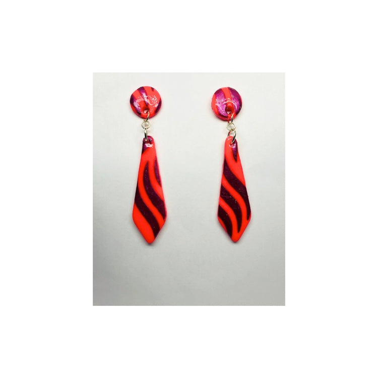 Neon Dangle Stud Earring