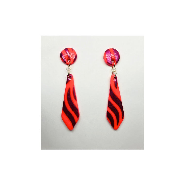 Neon Dangle Stud Earring