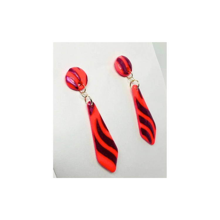 Neon Dangle Stud Earring