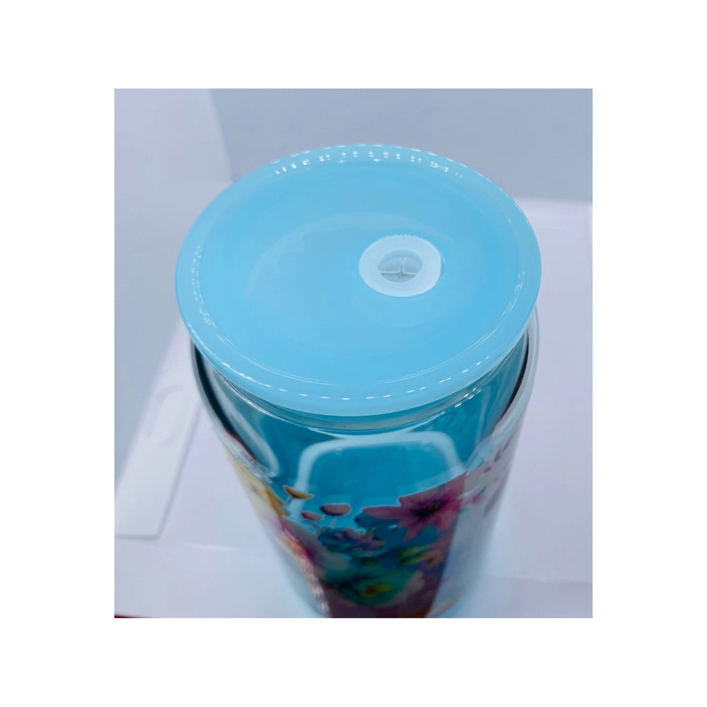 Blue Gradient 16 Ounce Glass Faith Tumbler