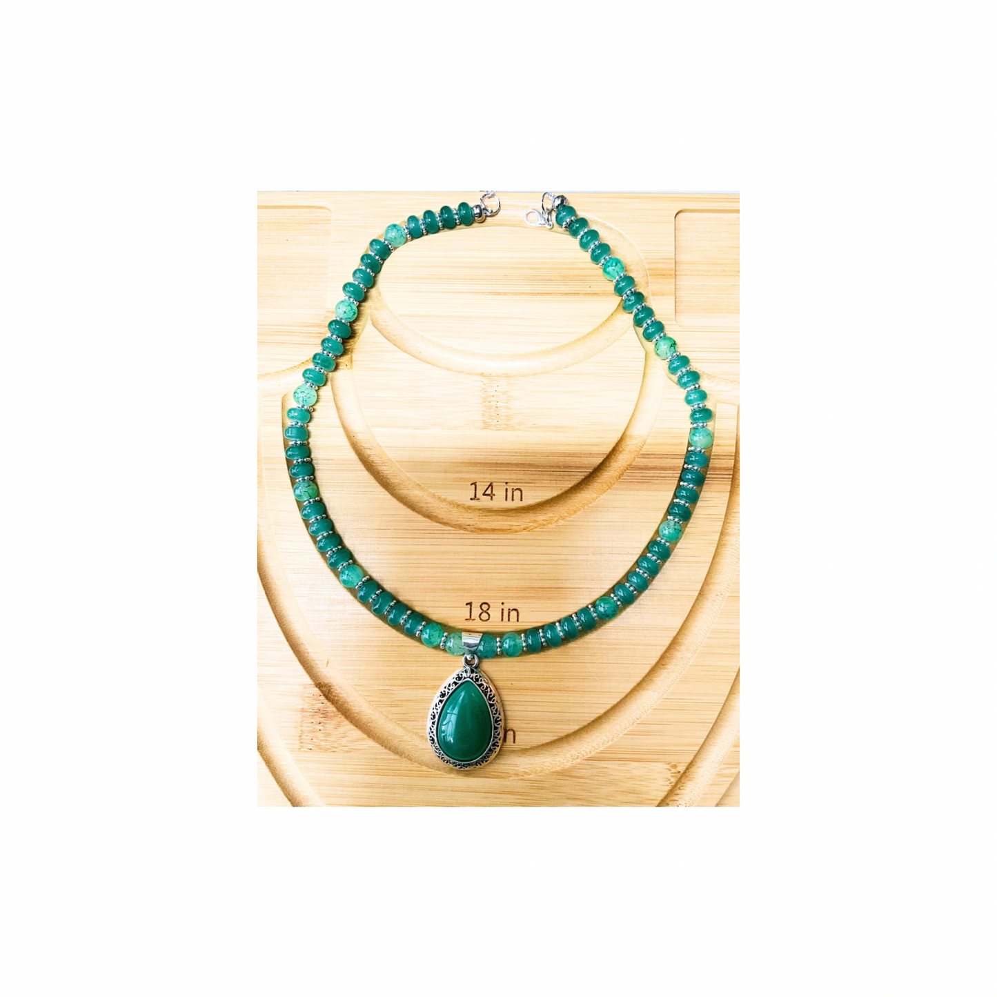 Peridot Green Beaded Necklace and Dangle Earring Set