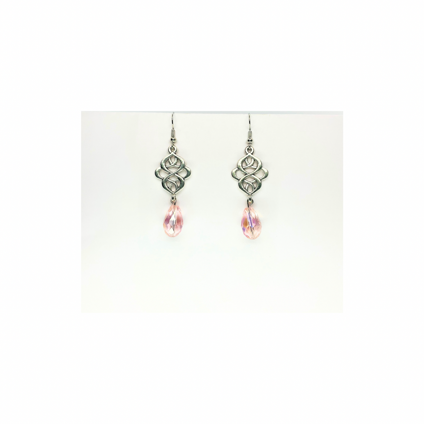 Crystal Chandelier Collection Pink Teardrop Dangle Earring for Female Fashion Jewelry Accessories