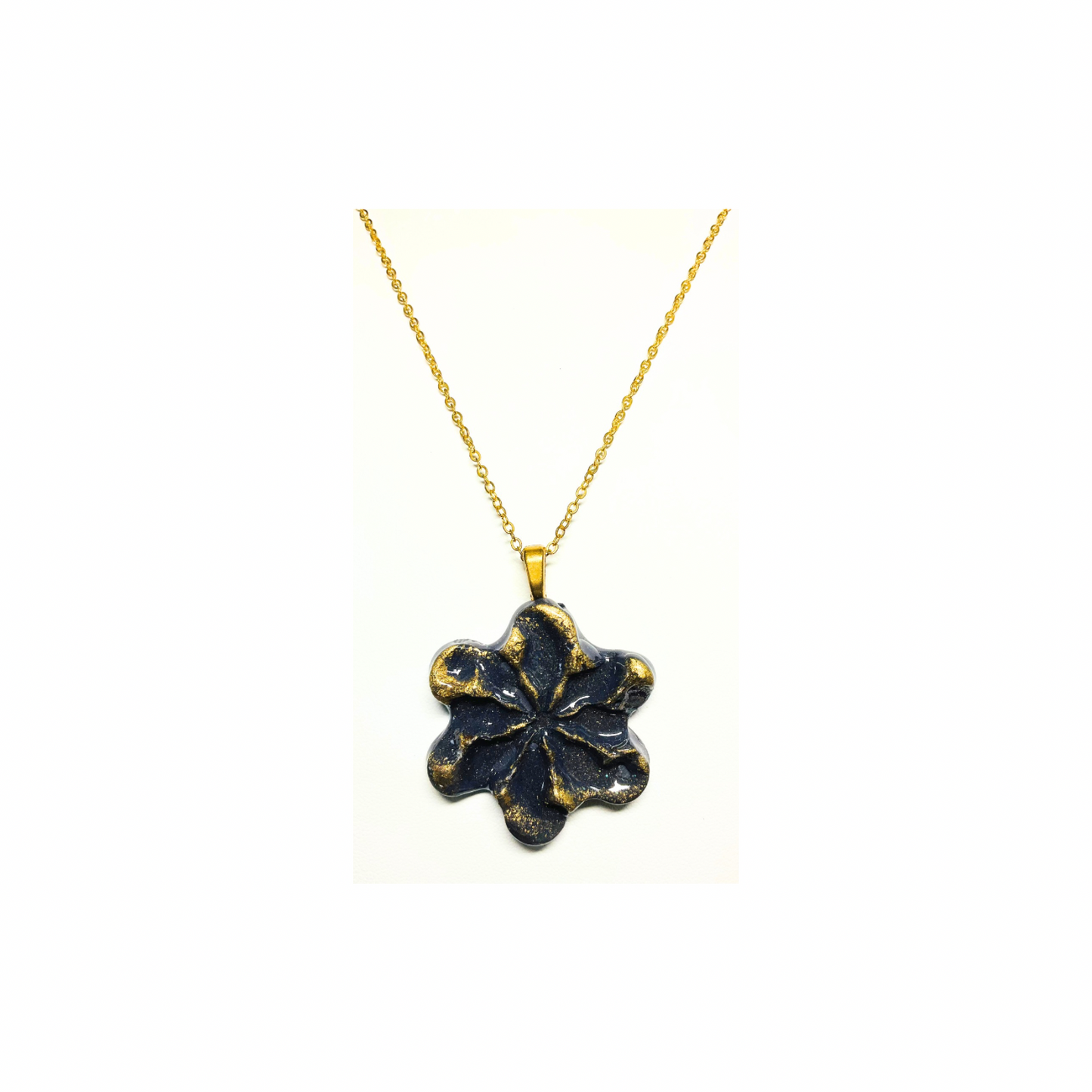 Dark Gray and Gold 143 Pinwheel Pendant Necklace with Unique Star Design and Chain Jewelry Elegant Versatile Accessory