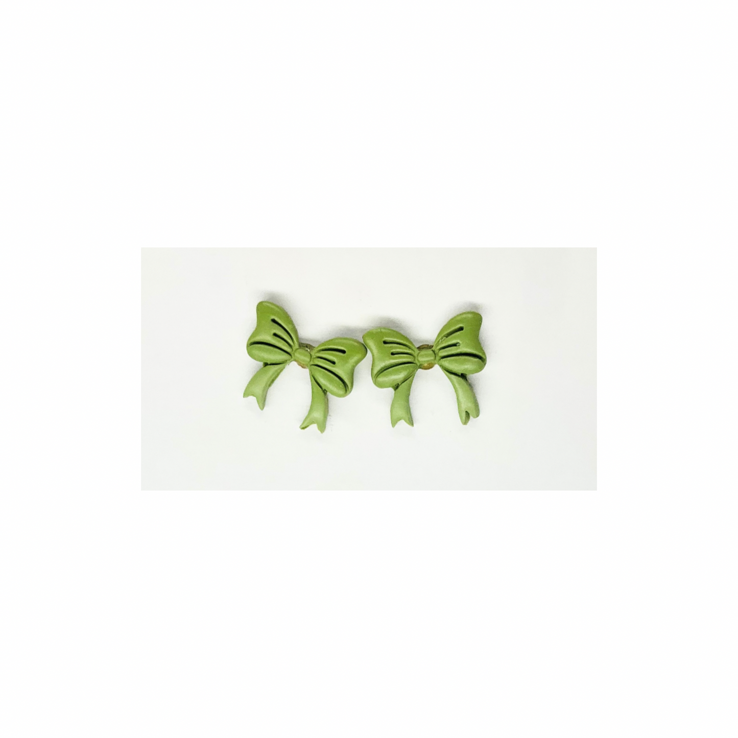 Olive Green Bow Stud Earrings | Crafting By BB