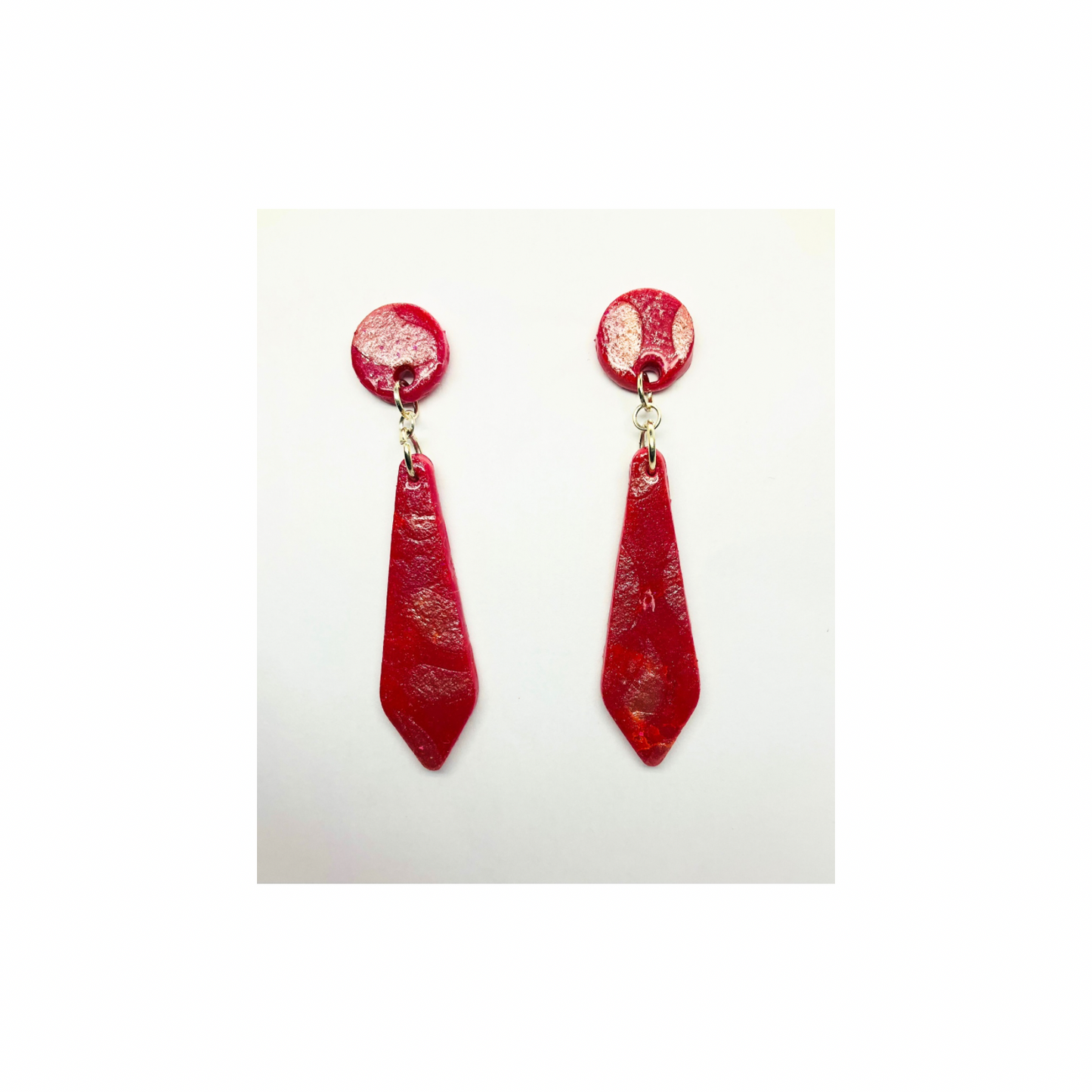 Shimmer Pink Dangle Earring