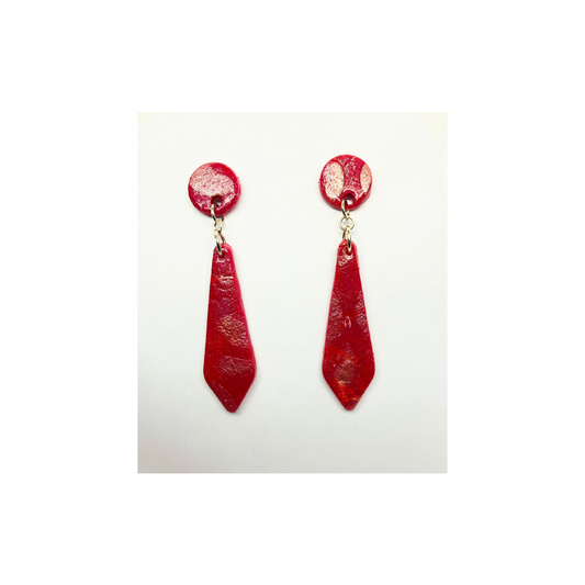 Shimmer Pink Dangle Earring