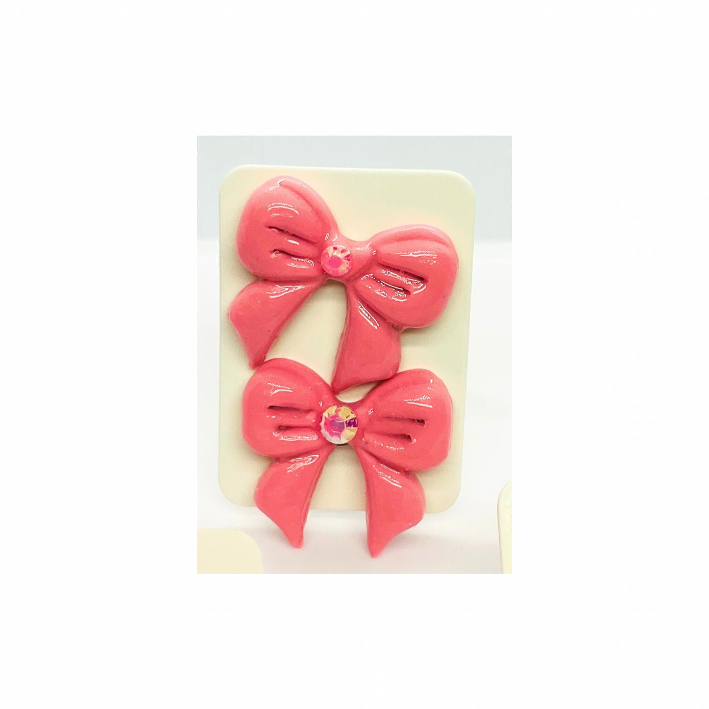 Bow Stud Earrings in Pink, Yellow, and Red