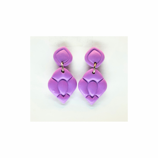 Lilac Teardrop Stud Dangle Earring