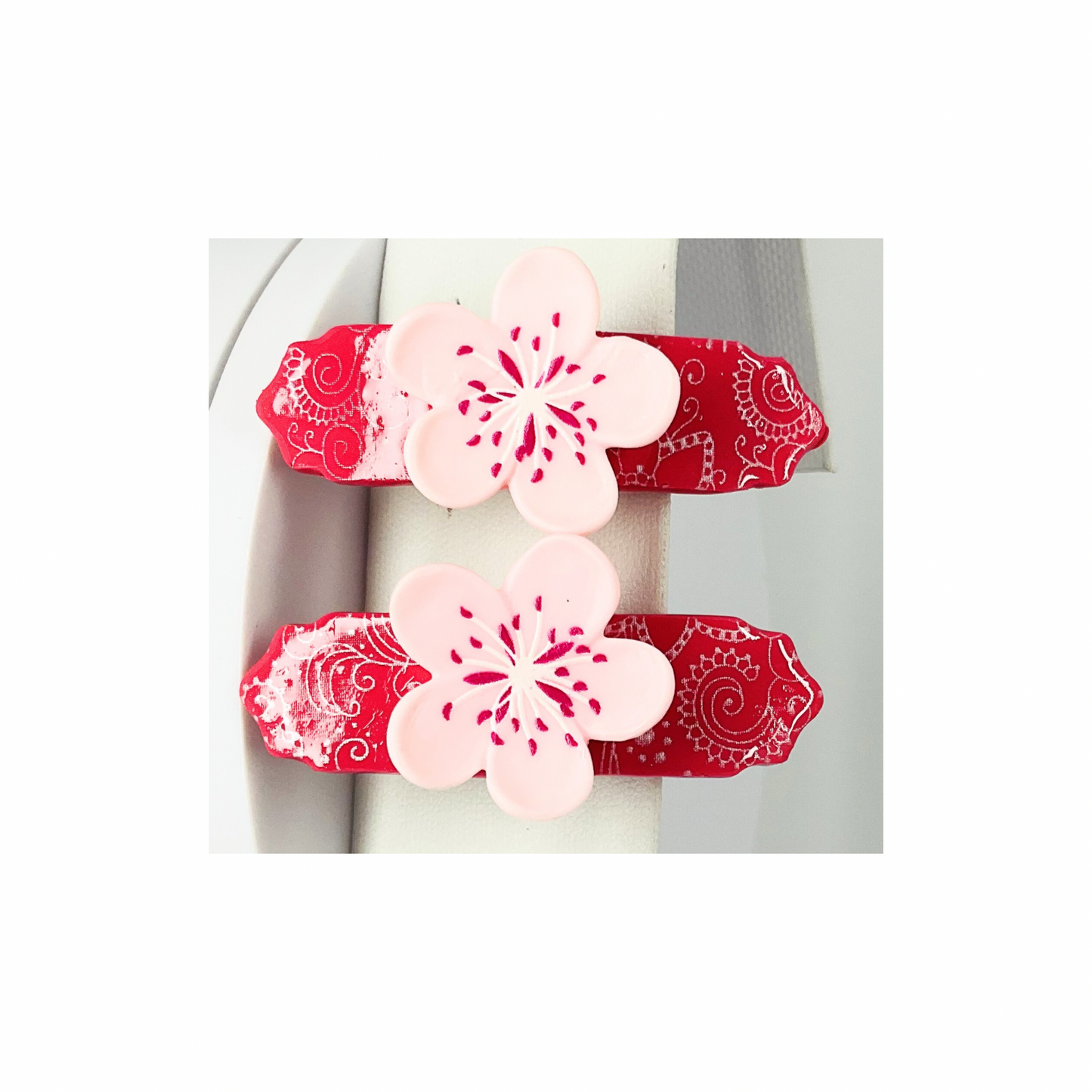 Pink on Pink 1.5 Inch Hair Barrette-Crafting By BB