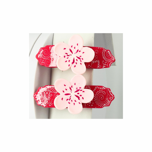 Pink on Pink 1.5 Inch Hair Barrette-Crafting By BB