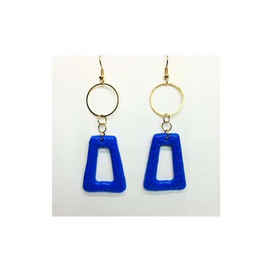 Royal Blue Dangle with Gold Accents