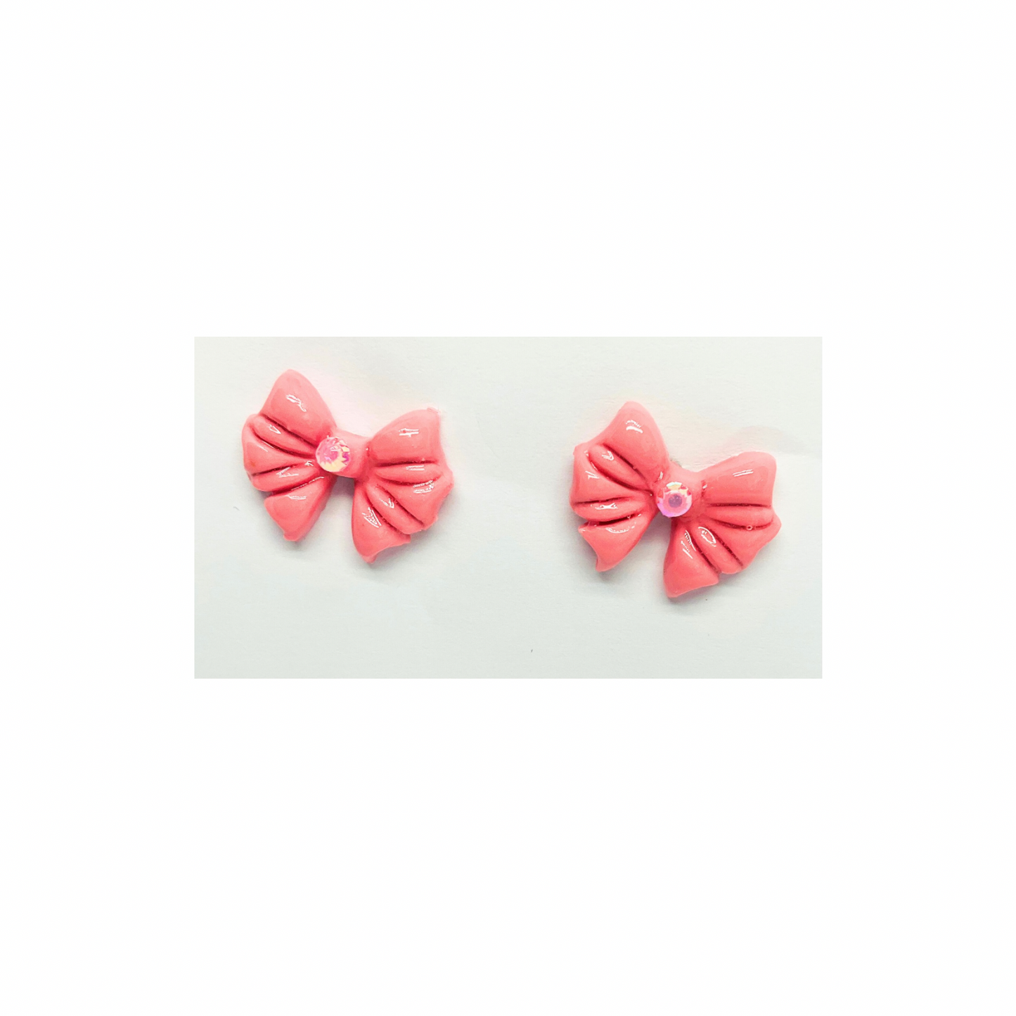 Bow Stud Earrings in Purple, Red and Pink