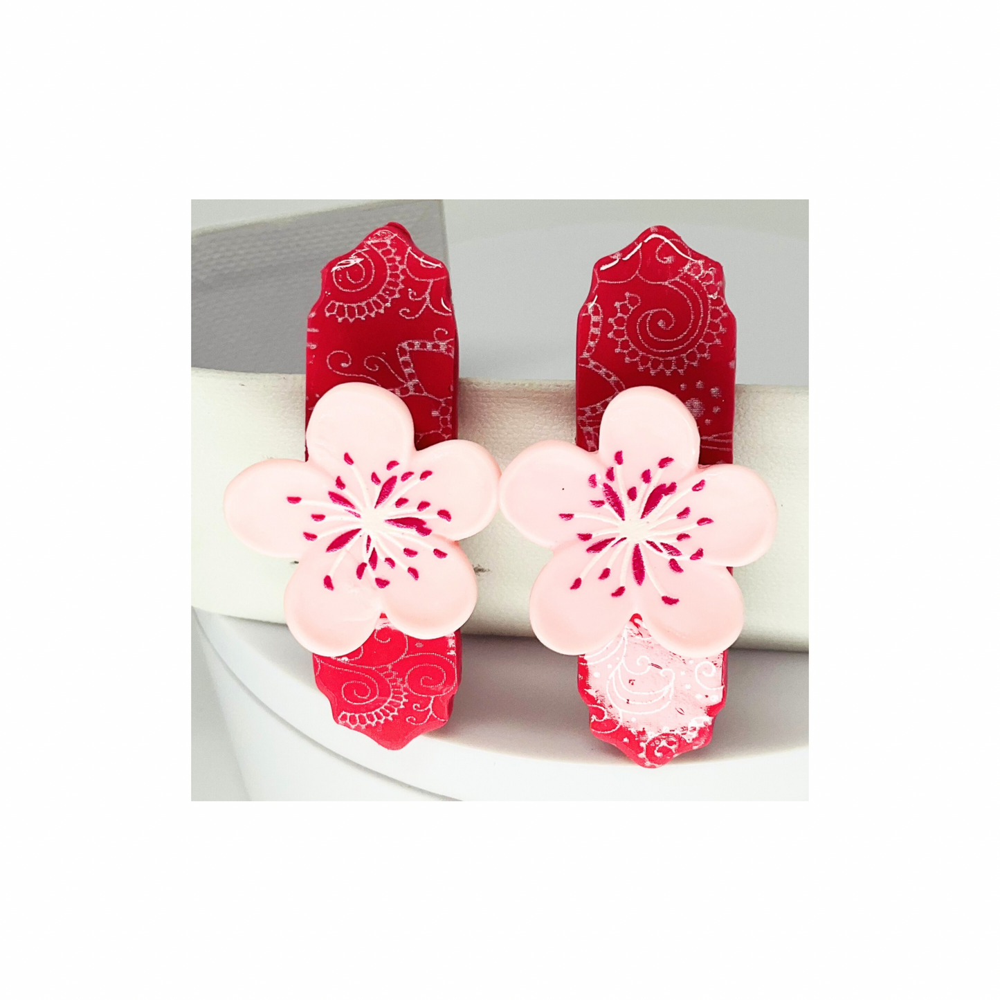 Pink on Pink 1.5 Inch Hair Barrette-Crafting By BB