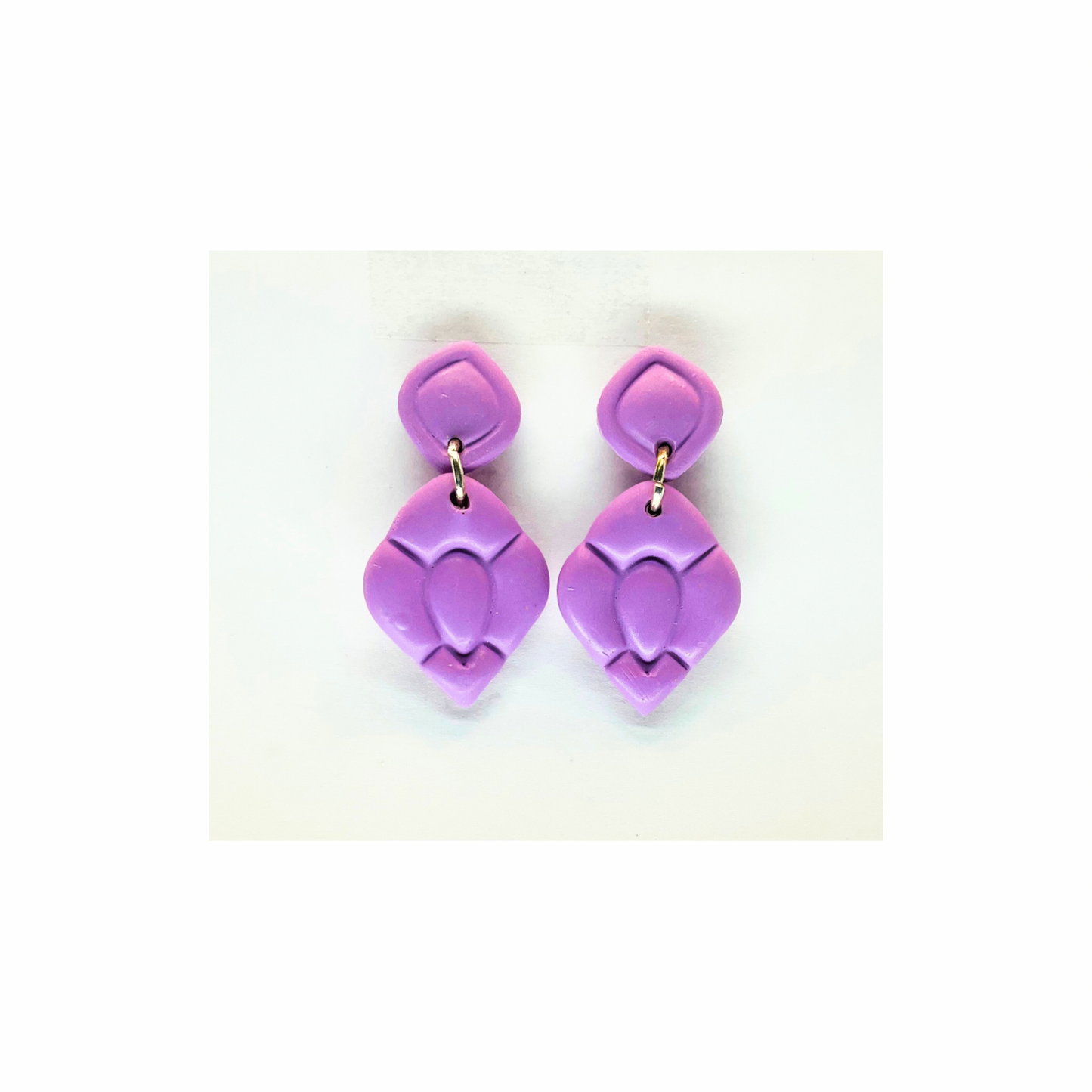 Lilac Teardrop Stud Dangle Earring
