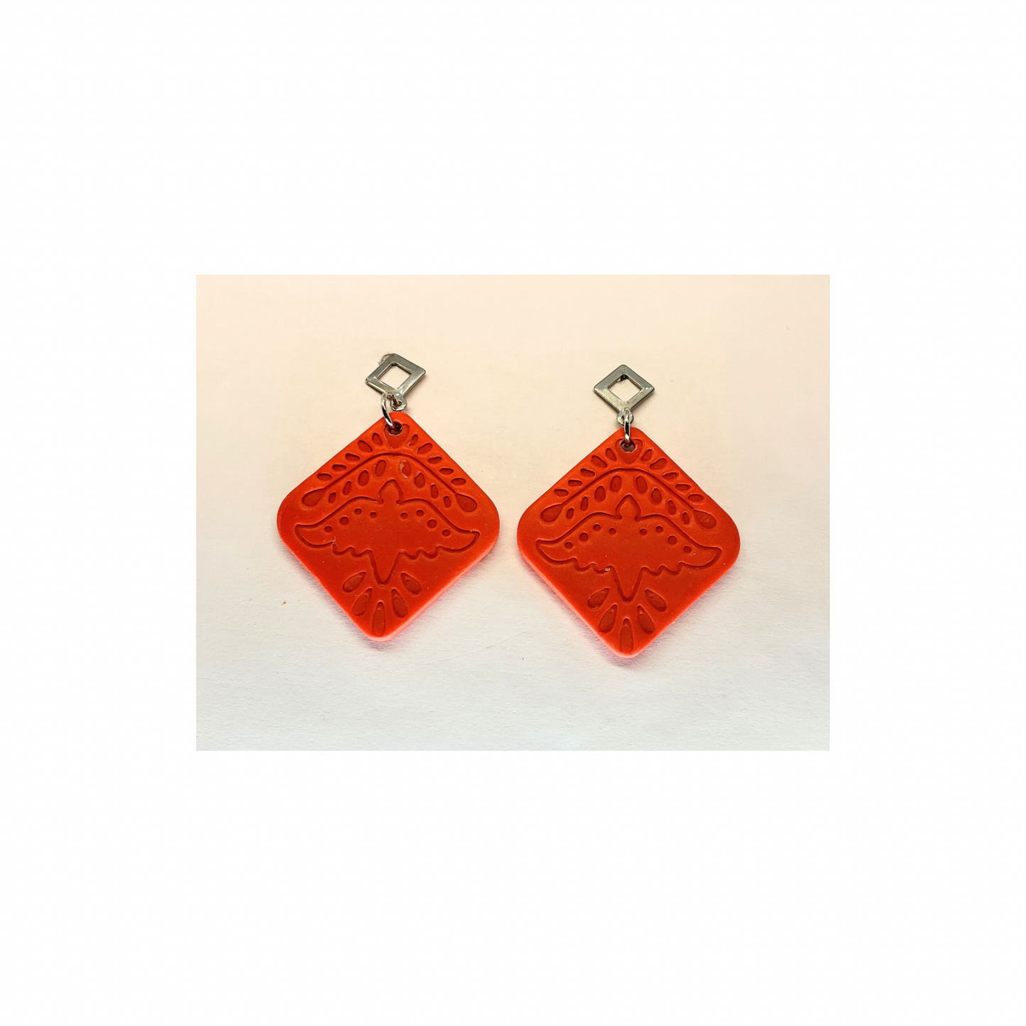 Southwest Aztec Bird Dangle with Silver Stud Earrings-Crafting By BB