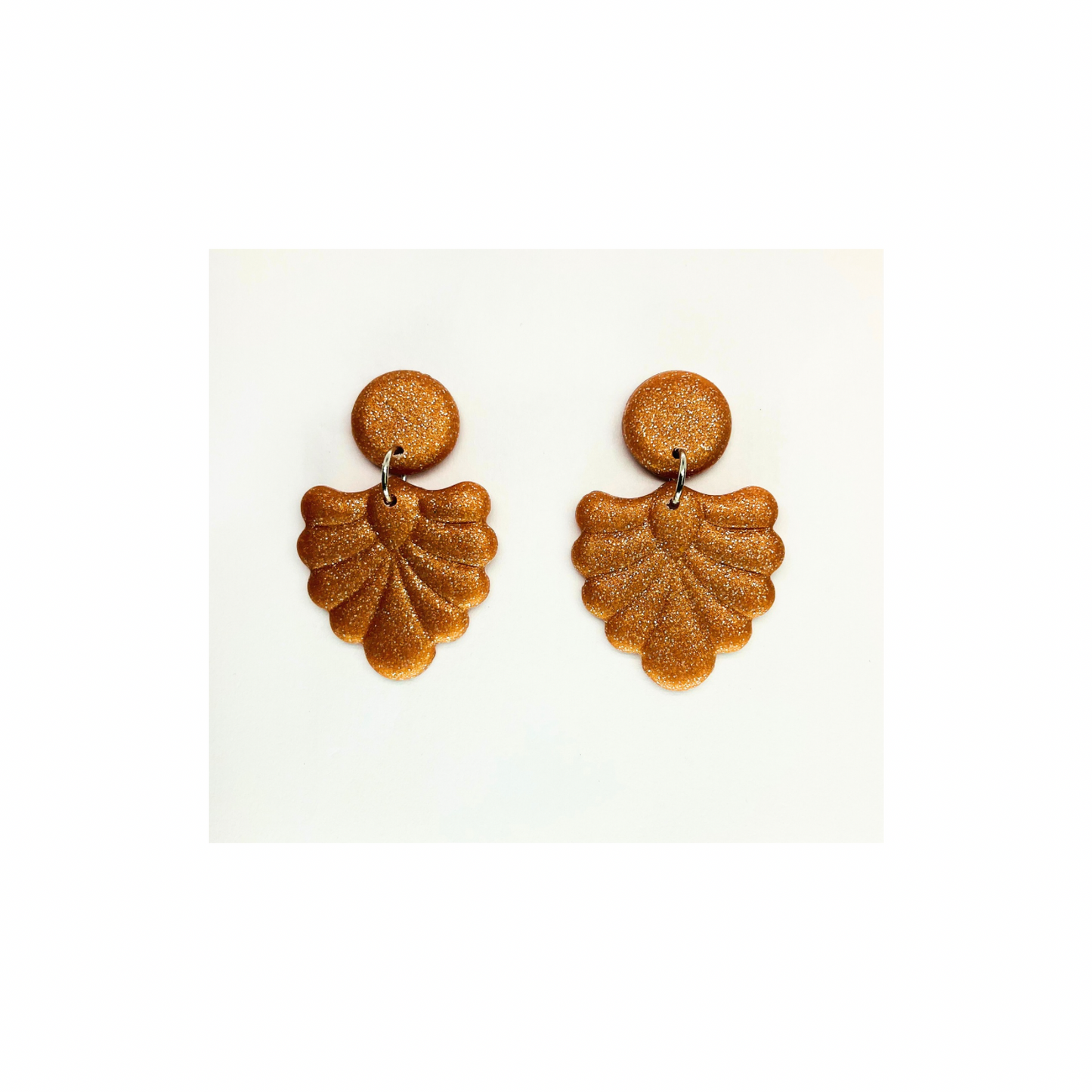 Fall Collection Pink Gold Dangle Stud Earrings - Elegant Pink Gold Dangle Design for Casual & Formal Wear - Timeless Accessory for Any Outfit