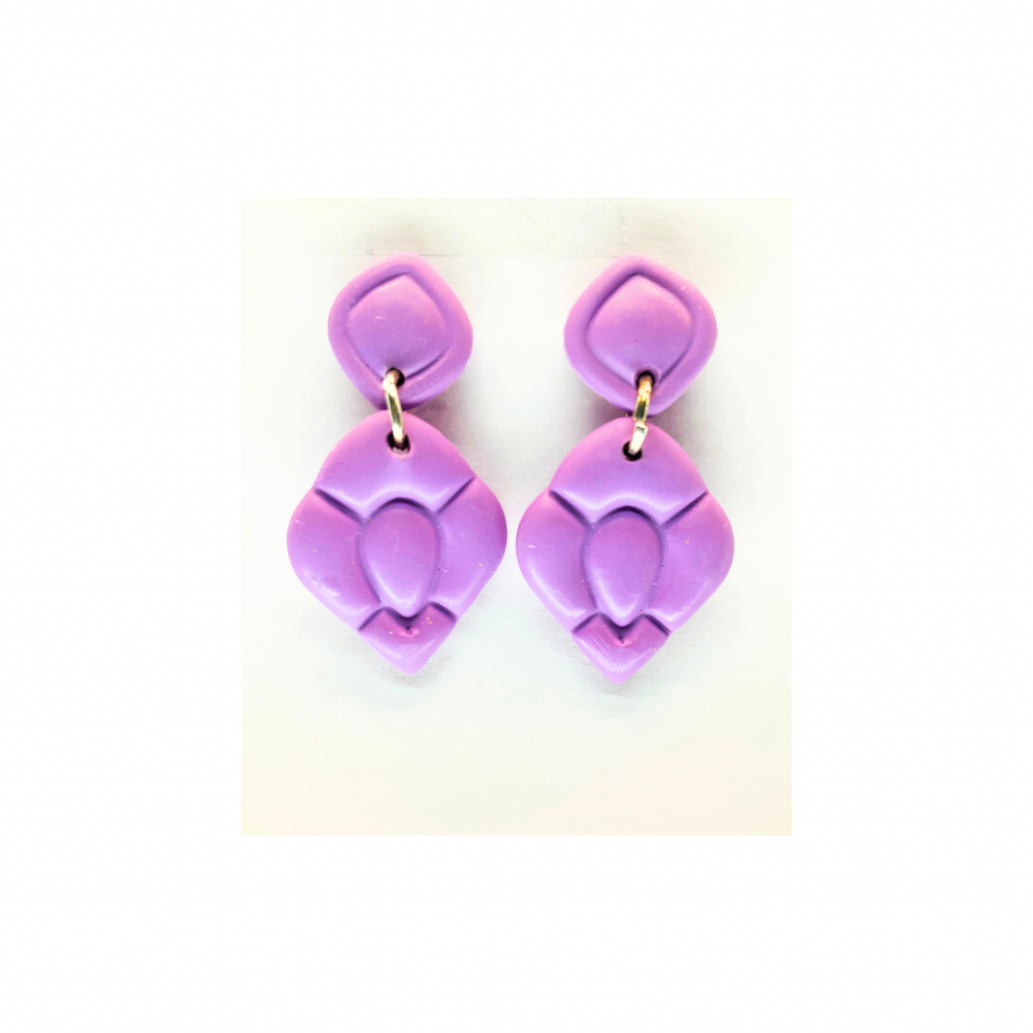 Lilac Teardrop Stud Dangle Earring