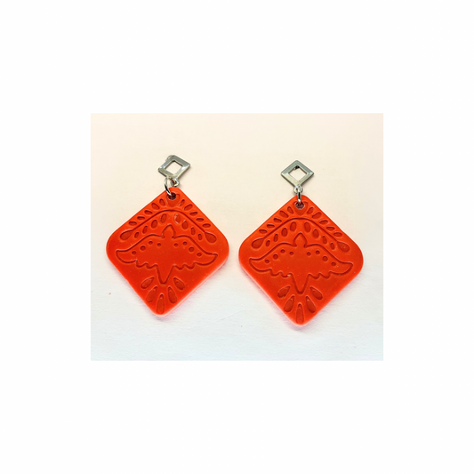 Southwest Aztec Bird Dangle with Silver Stud Earrings-Crafting By BB