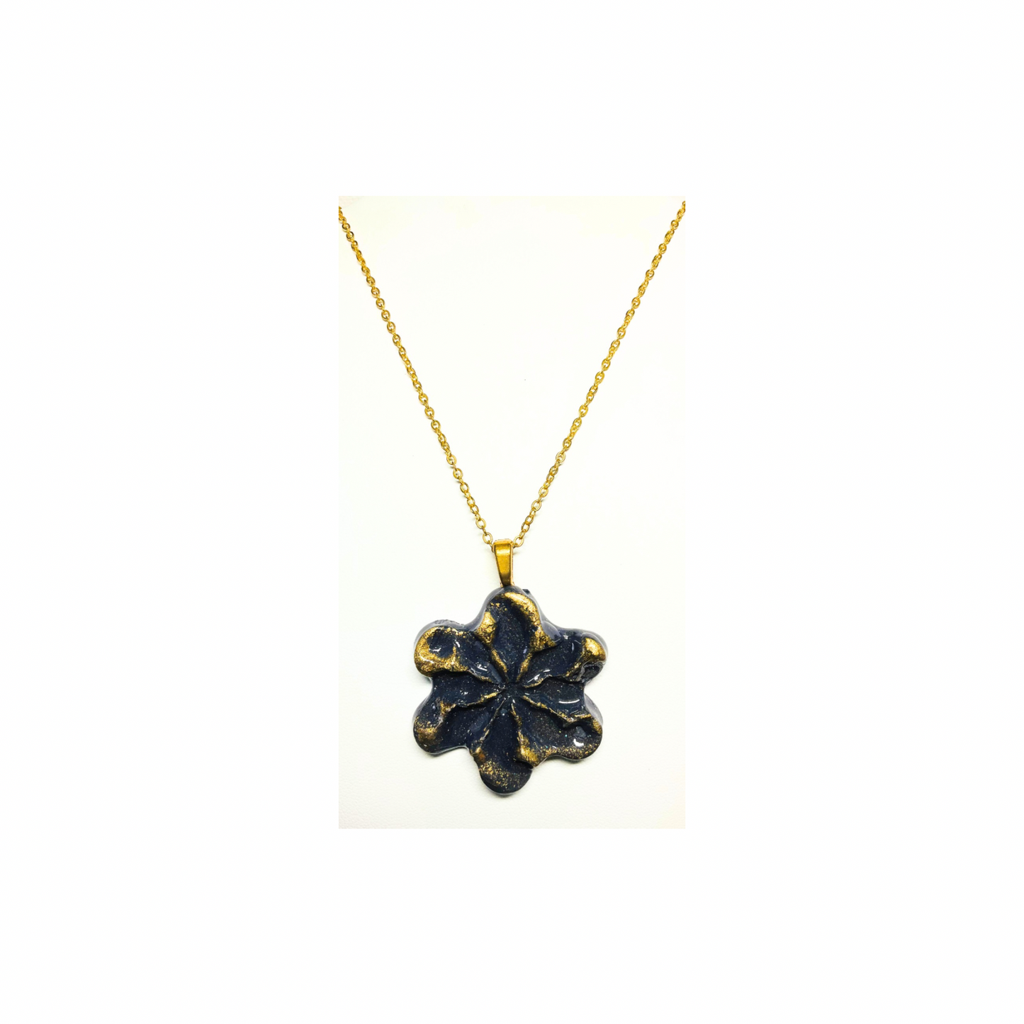 Dark Gray and Gold 143 Pinwheel Pendant Necklace with Unique Star Design and Chain Jewelry Elegant Versatile Accessory