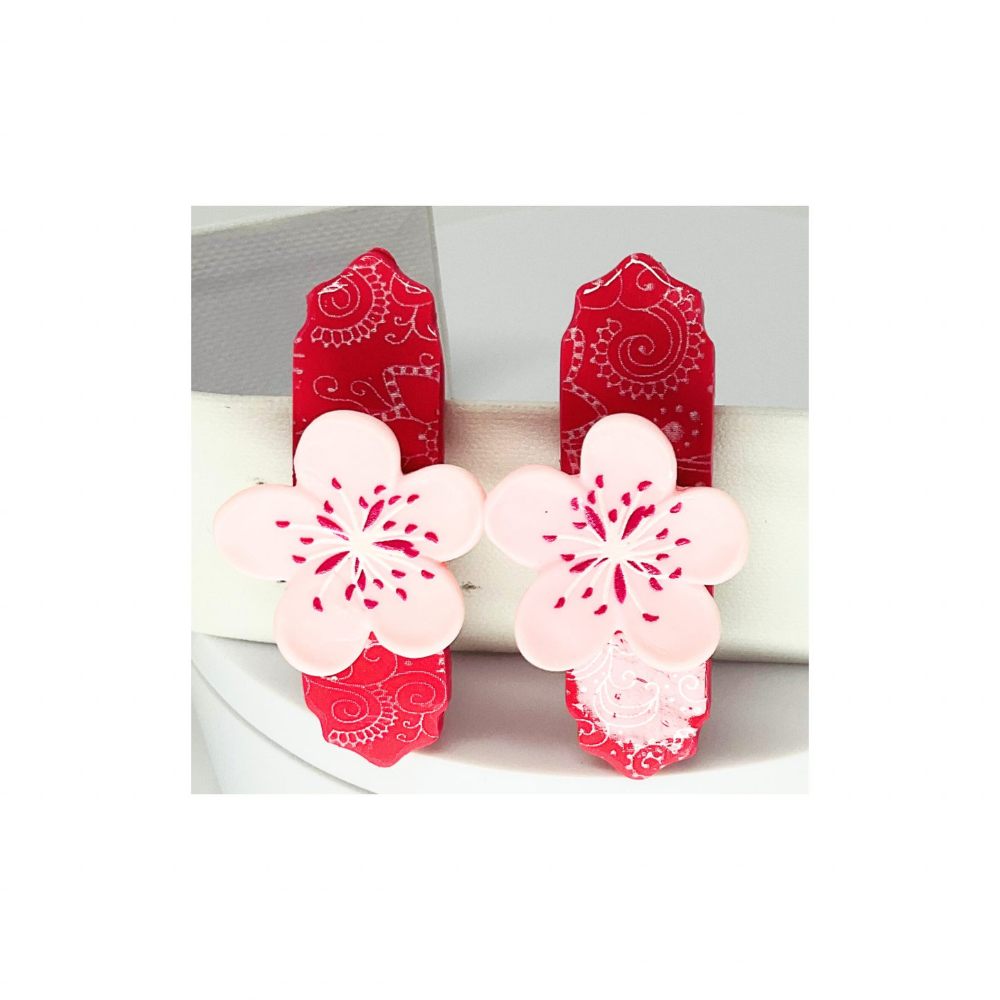 Pink on Pink 1.5 Inch Hair Barrette-Crafting By BB