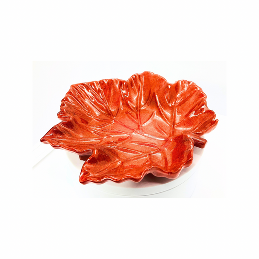 Copper Leaf Jewelry Dish - Elegant Design for Home Décor, Ideal for Displaying Jewelry and Accessories