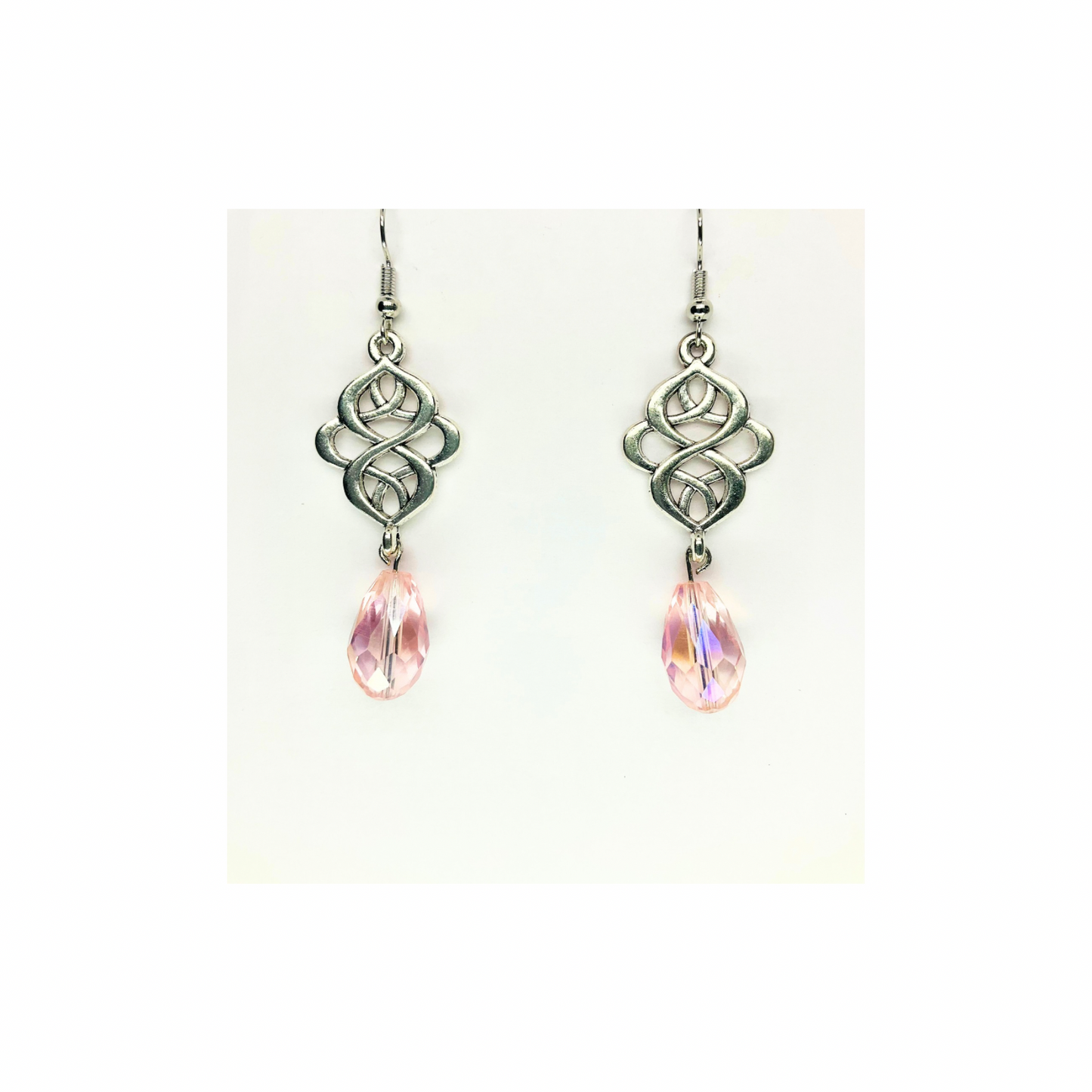 Crystal Chandelier Collection Pink Teardrop Dangle Earring for Female Fashion Jewelry Accessories