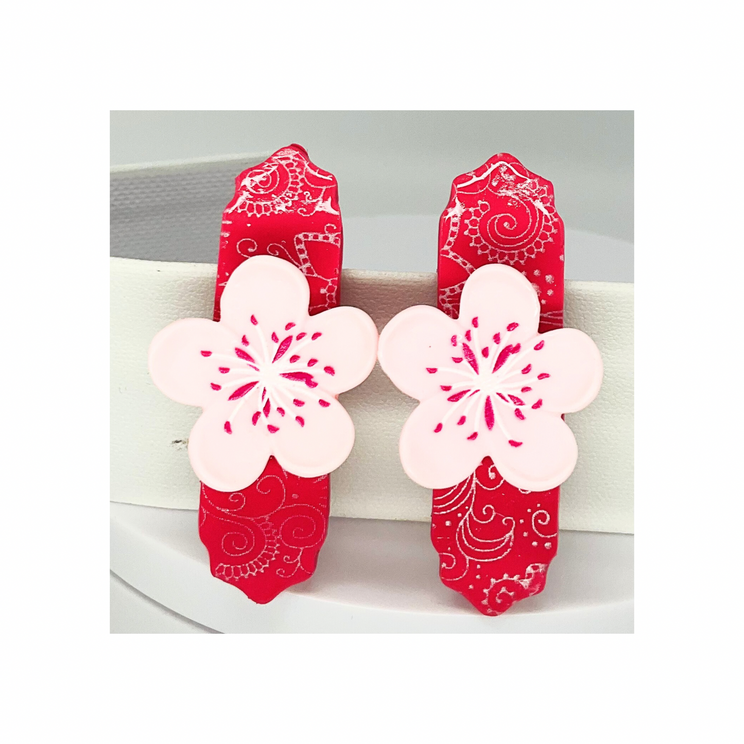 Pink on Pink 1.5 Inch Hair Barrette-Crafting By BB