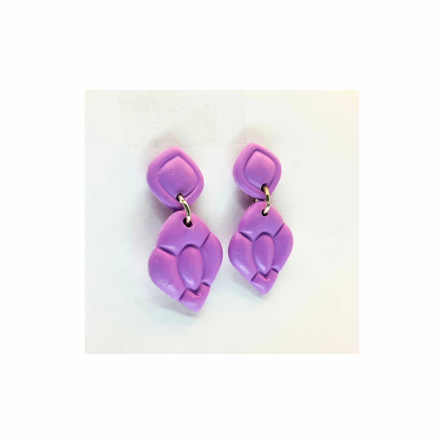 Lilac Teardrop Stud Dangle Earring